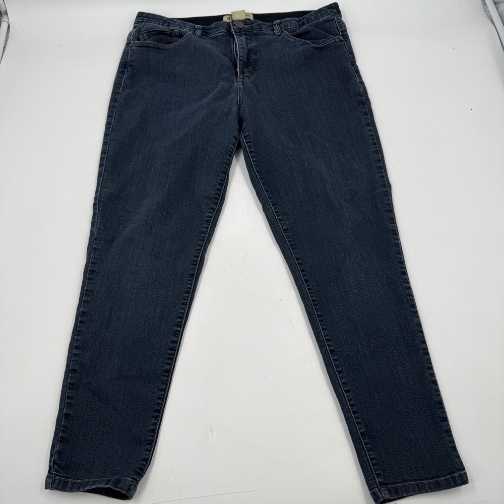 Democracy Ab Technology Women's Jeans Size 14 Dark Wash Slim Fit Stretch - Picture 7 of 11